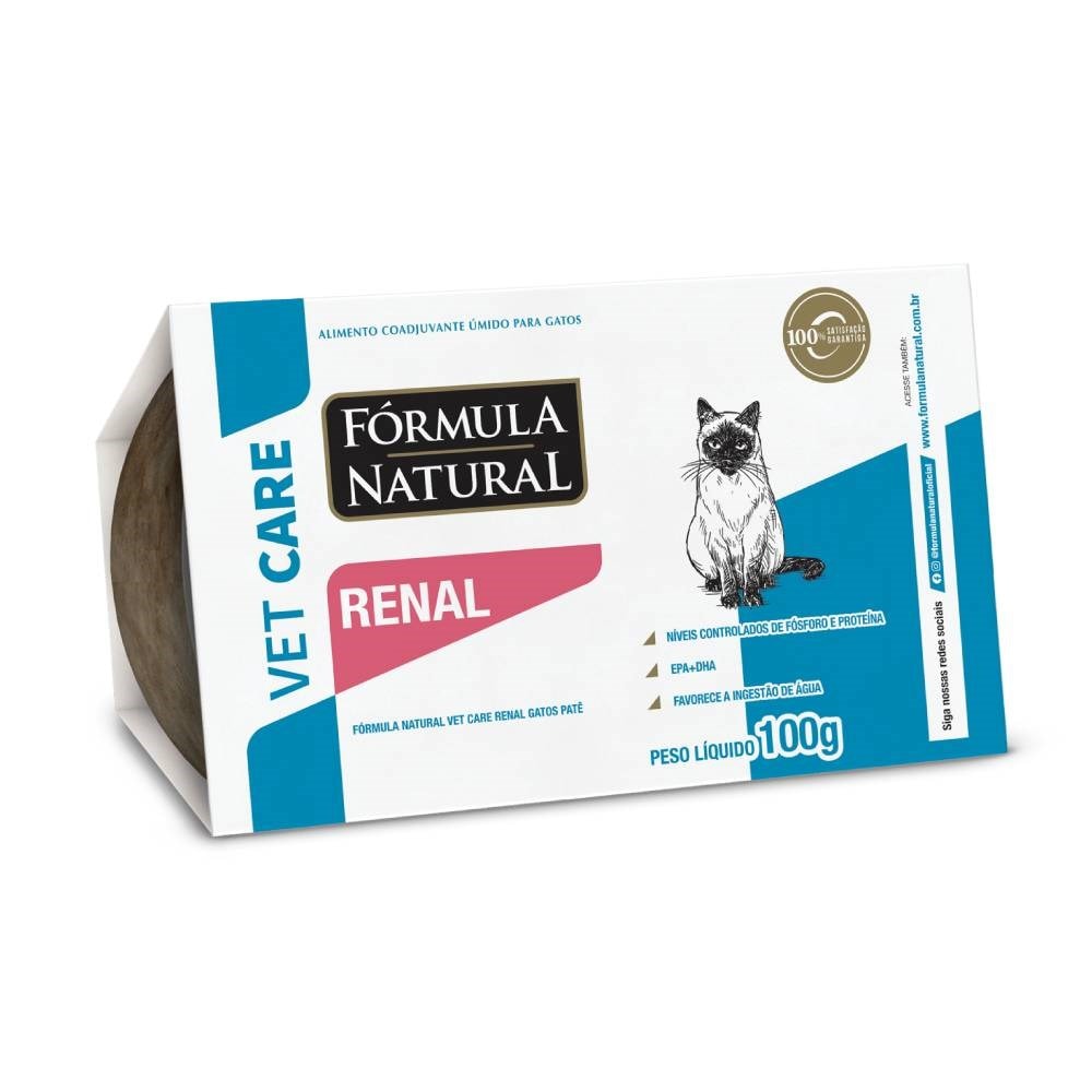 Ração Úmida Fórmula Natural Vet Care Patê Renal para Gatos 100g