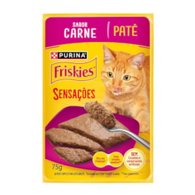 Ração Úmida Friskies Patê para Gatos Adultos Sabor Carne 75g