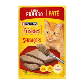 Ração Úmida Friskies Patê para Gatos Adultos Sabor Frango 75g