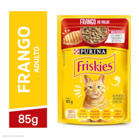 Ração Úmida Friskies Sachê para Gatos Adultos Sabor Frango ao Molho 85g