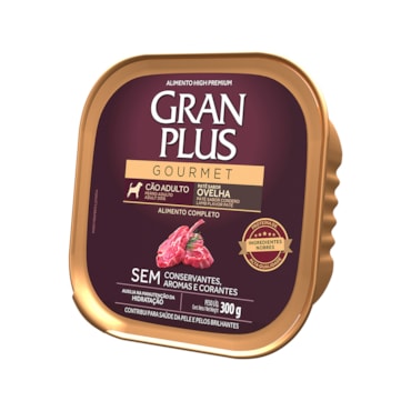 Ração Úmida Gran Plus Patê Gourmet Cães Adultos Ovelha 300g