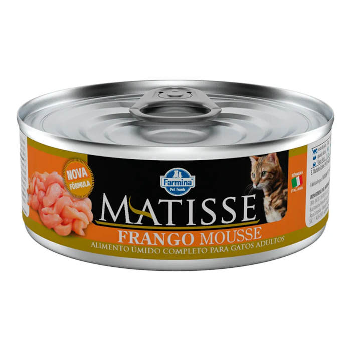 Ração Úmida Matisse Para Gatos Mousse Frango Lata 85g