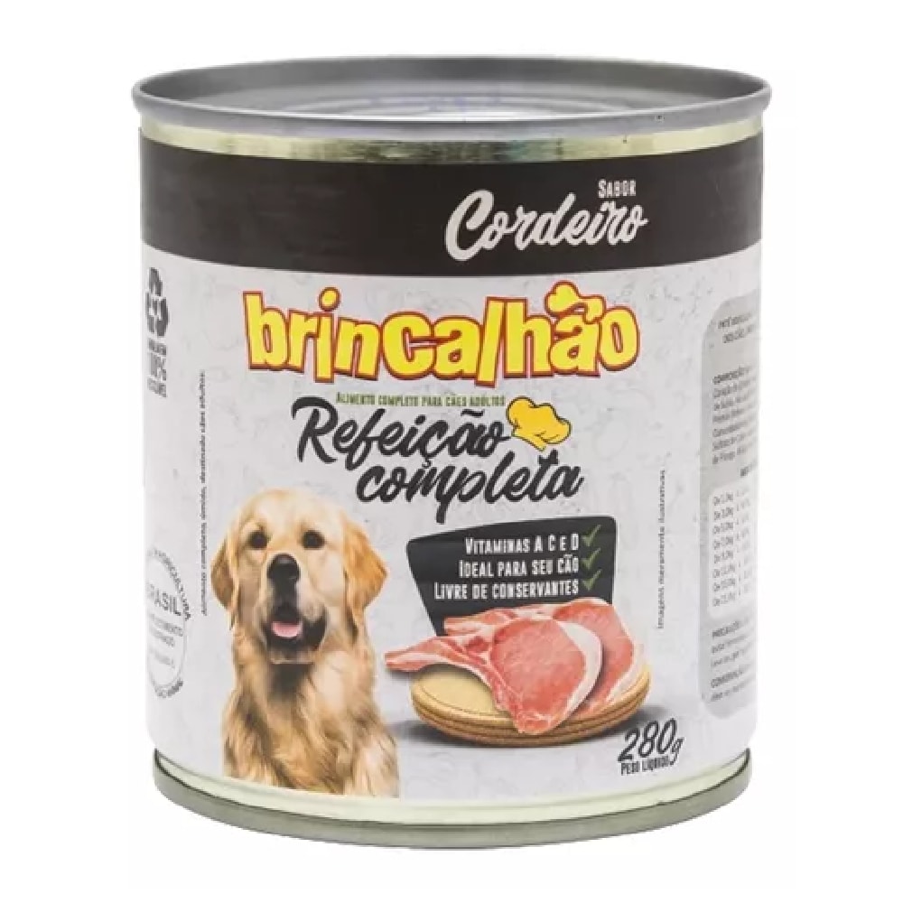 Ração Úmida para Cães Adultos Cordeiro Brincalhão Pet 280g