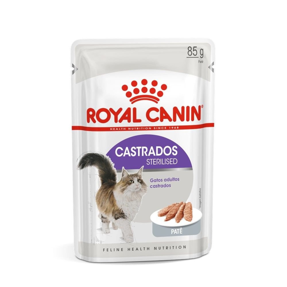 Ração Úmida Patê Royal Canin Gatos Castrados 85g
