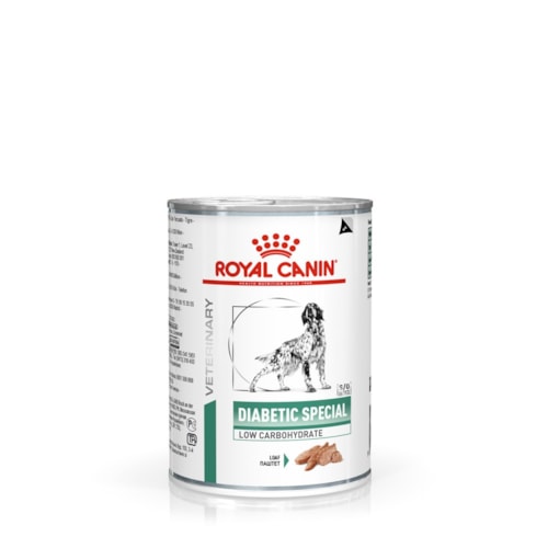 Ração Úmida Royal Canin Vet Diet Canine Diabetic Special Low Carbohydrate Lata 410g