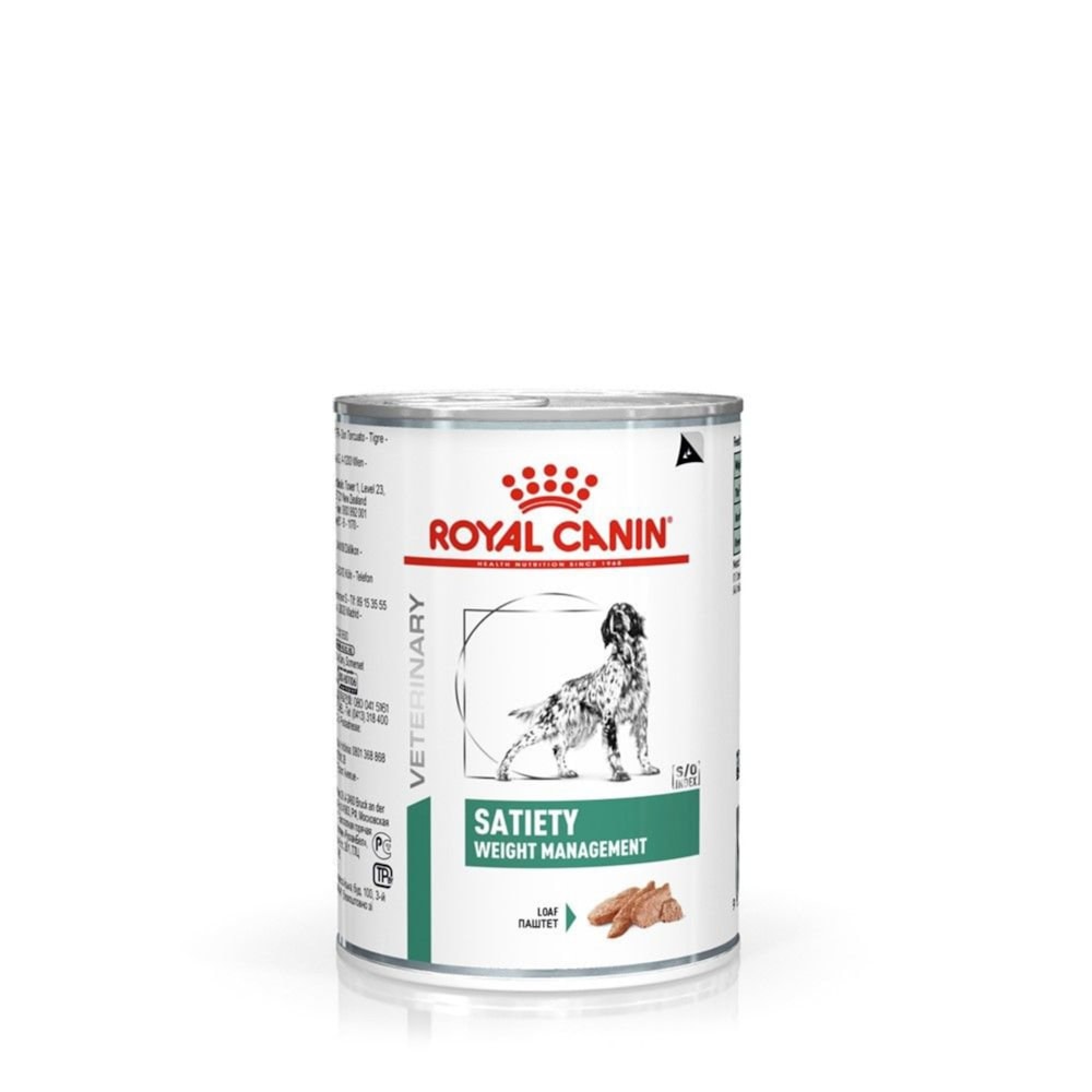 Ração Úmida Royal Canin Vet Diet Canine Satiety Lata 410g