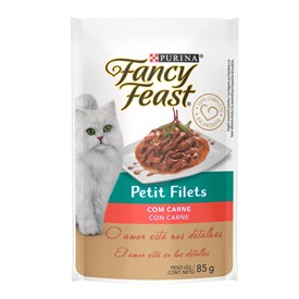 Ração Úmida Sachê Purina Fancy Feast Petit Filets para Gatos Adultos Carne 85g