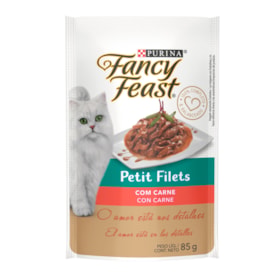 Ração Úmida Sachê Purina Fancy Feast Petit Filets para Gatos Adultos Carne 85g