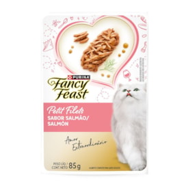 Ração Úmida Sachê Purina Fancy Feast Petit Filets para Gatos Adultos Salmão 85g