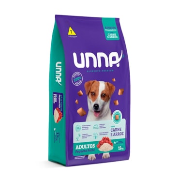 Ração Unna Cães Adultos Porte Pequeno Carne e Arroz 10,1 kg
