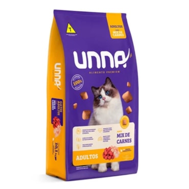 Ração Unna Gatos Adultos Mix Carnes 1,0 kg
