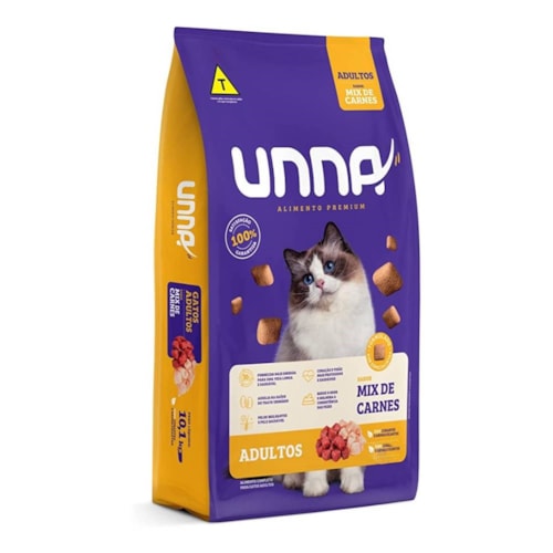 Ração Unna Gatos Adultos Mix Carnes 20,0 kg