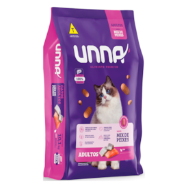 Ração Unna Gatos Adultos Mix de Peixes 20,0 kg