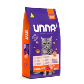 Ração Unna Gatos Castrados Mix Carnes 10,1 kg