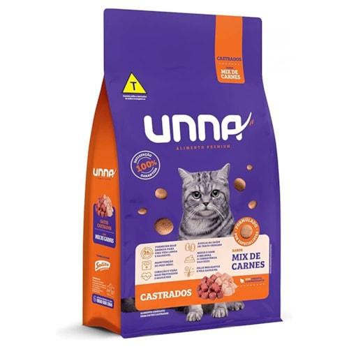 Ração Unna Gatos Castrados Mix Carnes 2,5 kg
