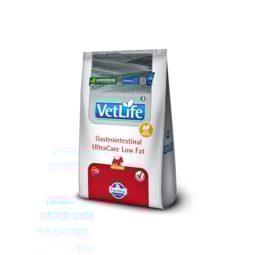 Ração Vet Life Farmina Ultracare Cães Adultos Raças Minis Low Fat 1,5kg