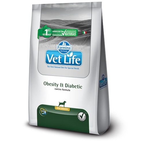 Ração Vet Life para Cães Obesity & Diabetic de Raças Pequenas 2kg