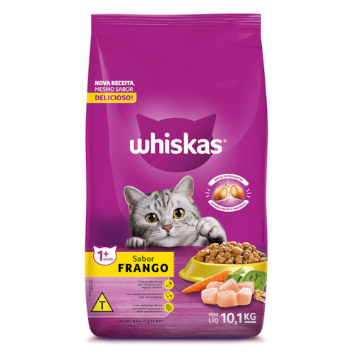 Ração Whiskas Gatos Adultos Frango 10,1 kg