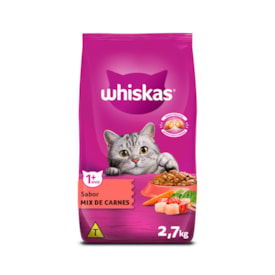 Ração Whiskas Gatos Adultos Mix de Carnes 2,7kg