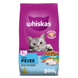 Ração Whiskas Gatos Castrados Peixe 900 g