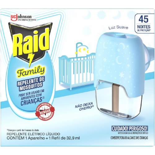 Raid Repelente Elétrico Elétrico Liquido Family 45 Noites 32,9ml  - imagem adicional