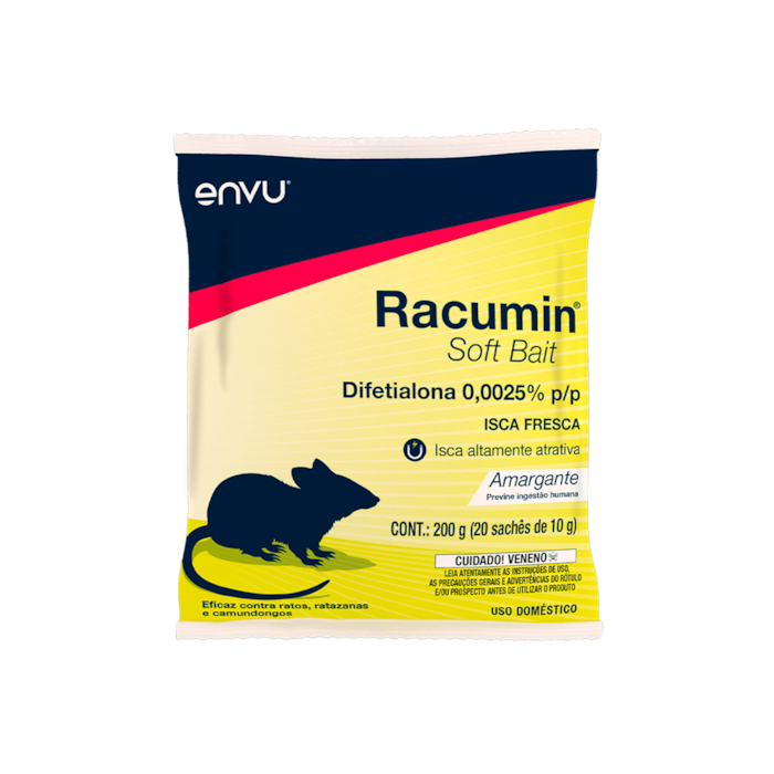 Raticida Racumin Soft Bait 20 Sachês de 10g - Bayer