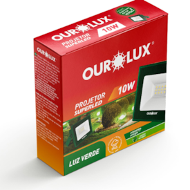 Refletor Superled Slim Verde 10W - Ourolux