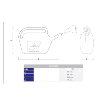 Regador Verde para Jardinagem 13L - Cipla - imagem adicional