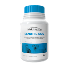 Renafil Suplemento Nutricional para Cães e Gatos 500 mg 30 Cápsulas