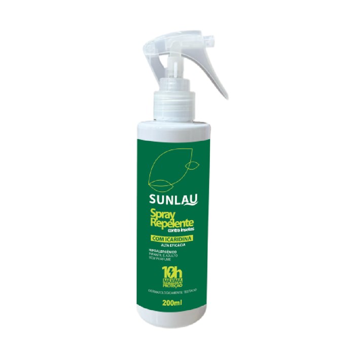 Repelente em Spray Sunlau com Icaridina 200ml - Henlau Química