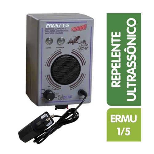 Repelente Ultrassônico Zebu Ermu -1/5 Espanta Rato e Morcego