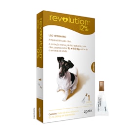 Revolution Antiparasitário Zoetis para Cães de 5,1 a 10kg 60mg 1 Pipeta