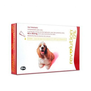 Revolution Zoetis 12% para Cães de 10,1 a 20kg