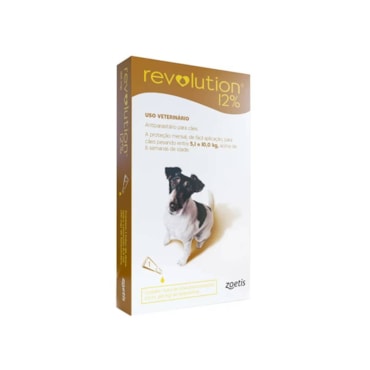 Revolution Zoetis 12% para Cães de 5,1 a 10kg 
