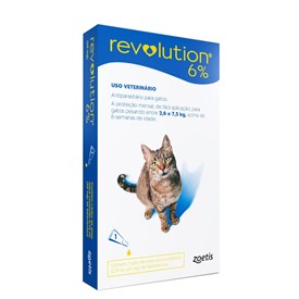 Revolution Zoetis 6% para Gatos de 2,6 a 7,5kg 