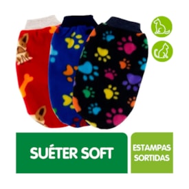 Roupa Suéter Soft Impactus Pet para Cães e Gatos Estampas Sortidas N 8