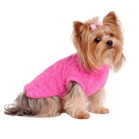 Roupinha Pet em Soft Coração 3D Rosa Pickorruchos Tamanho 06