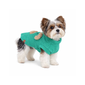 Roupinha Pet Moleton Teddy Menta Pickorruchos Tamanho 03 - imagem adicional