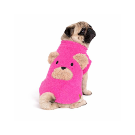 Roupinha Pet Moleton Teddy Pink Pickorruchos Tamanho 07
