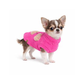 Roupinha Pet Moleton Teddy Pink Pickorruchos Tamanho 07 - imagem adicional