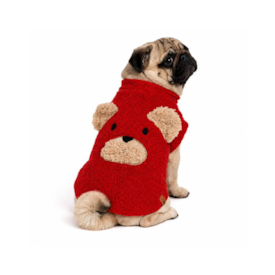 Roupinha Pet Moleton Teddy Vermelho Pickorruchos Tamanho 03