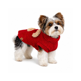 Roupinha Pet Moleton Teddy Vermelho Pickorruchos Tamanho 03 - imagem adicional