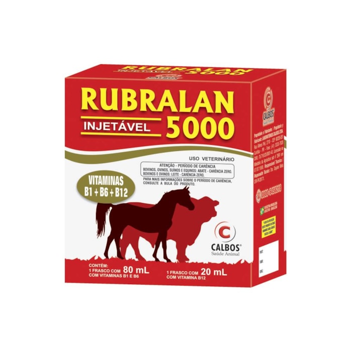 Rubralan 5000 Suplemento Injetável Calbos