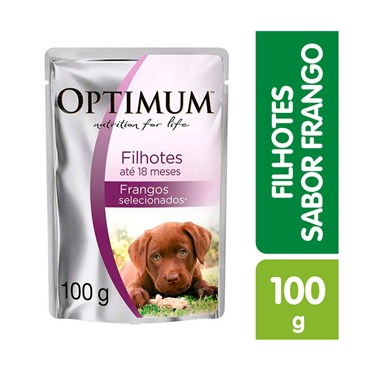 Sachê Alimento Úmido Optimum para Cães Filhotes 100g