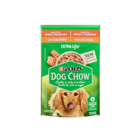 Sachê Dog Chow Extra Life para Cães Adultos Raças Pequenas Sabor Salmão 100g