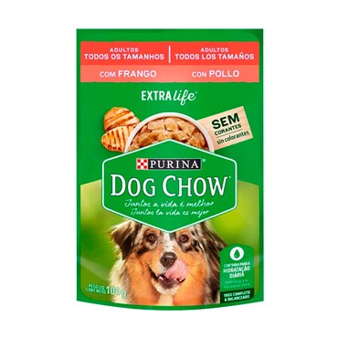 Sachê Dog Chow Extra Life para Cães Adultos Sabor Frango 100 g