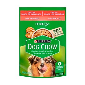 Sachê Dog Chow Extra Life para Cães Adultos Sabor Frango 100g