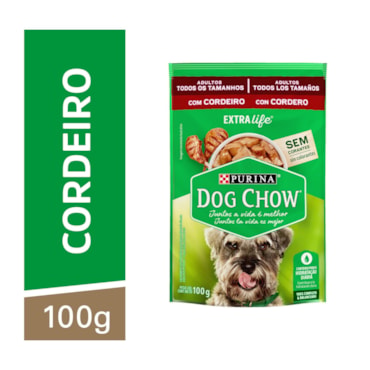 Sachê Dog Chow Extra Life para Cães Adultos Todas as Raças Sabor Cordeiro 100g - imagem adicional