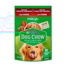 Sachê Dog Chow para Cães Adultos Sabor Carne ao Molho 100g