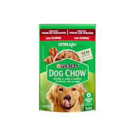 Sachê Dog Chow para Cães Adultos Sabor Carne ao Molho 100g